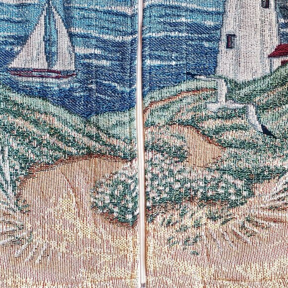 Vintage Art Unlimited Coastal Lighthouse Full-Zip Sweater Size M - Picture 5 of 14